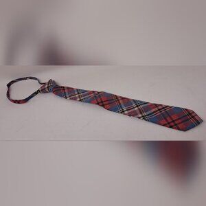 J. Crew Crewcuts Kids Boys Tie Red Plaid Tartan Check 42" Accessories